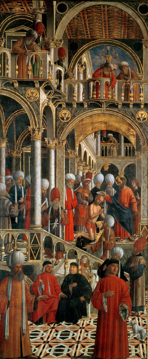 O batismo de Santo Aniano por São Marcos, c.1524 de Giovanni di Niccolo Mansueti