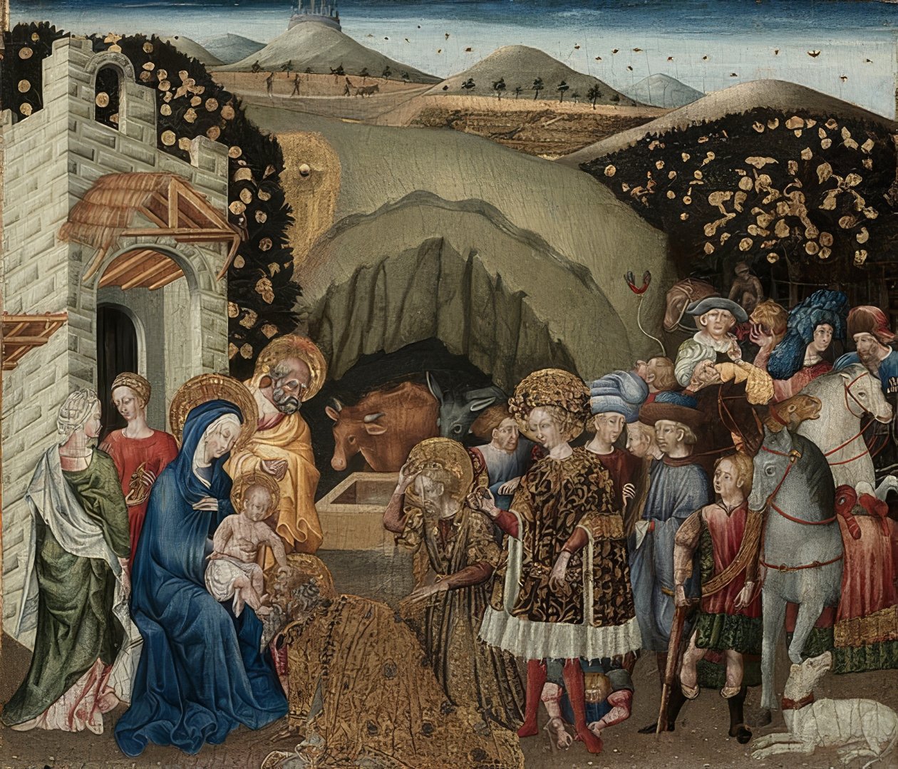 Adoração dos reis. 1440-45 de Giovanni di Paolo