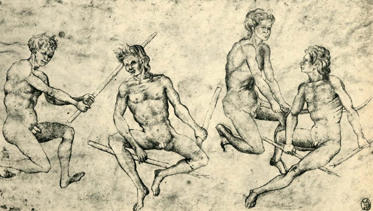 Quatro homens nus, meados do século XV, 1943. de Giovanni di Paolo