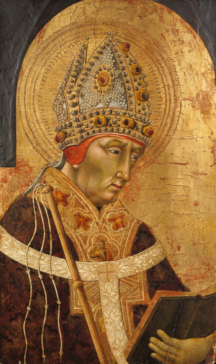 São Ambrósio, 1465-70. de Giovanni di Paolo
