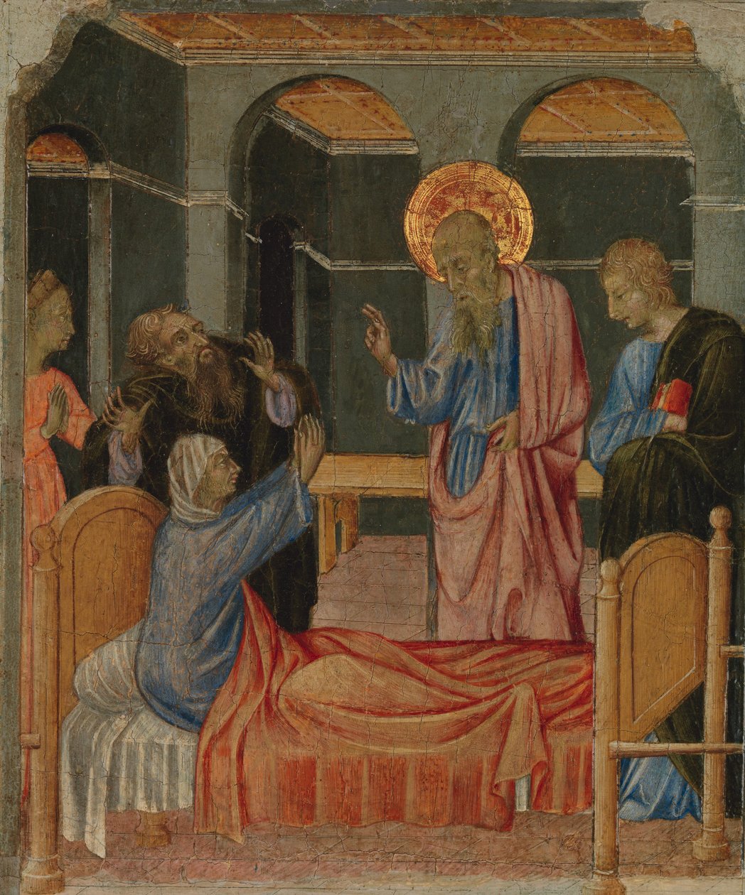 São João Evangelista Levanta Drusiana, ca. 1460 de Giovanni di Paolo