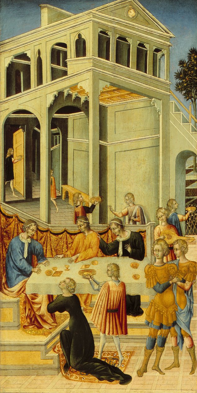 Salomé Pedindo a Herodes a Cabeça de São João Batista, 1455-1460 de Giovanni di Paolo