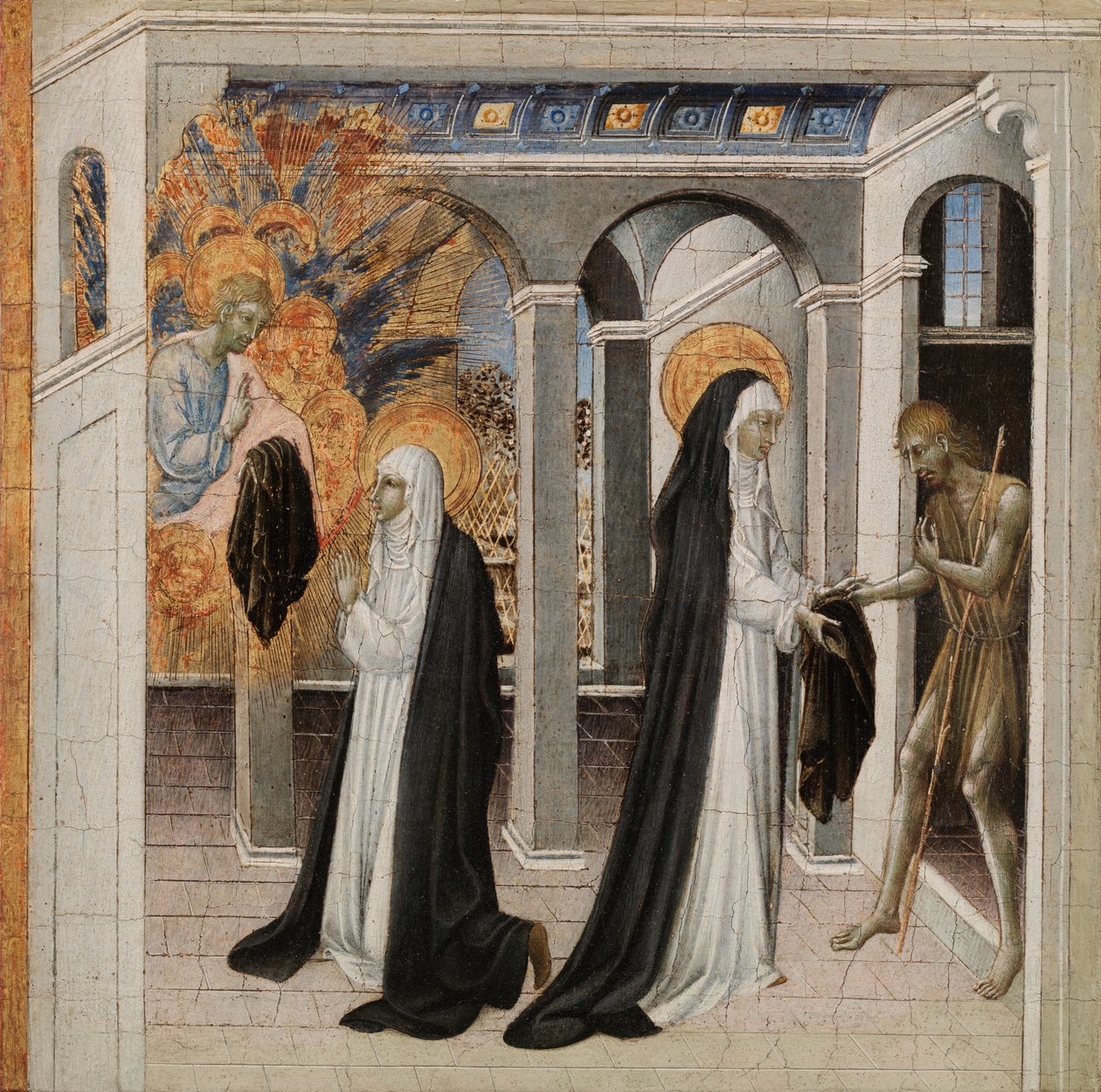 Santa Catarina de Sena e o Mendigo de Giovanni di Paolo