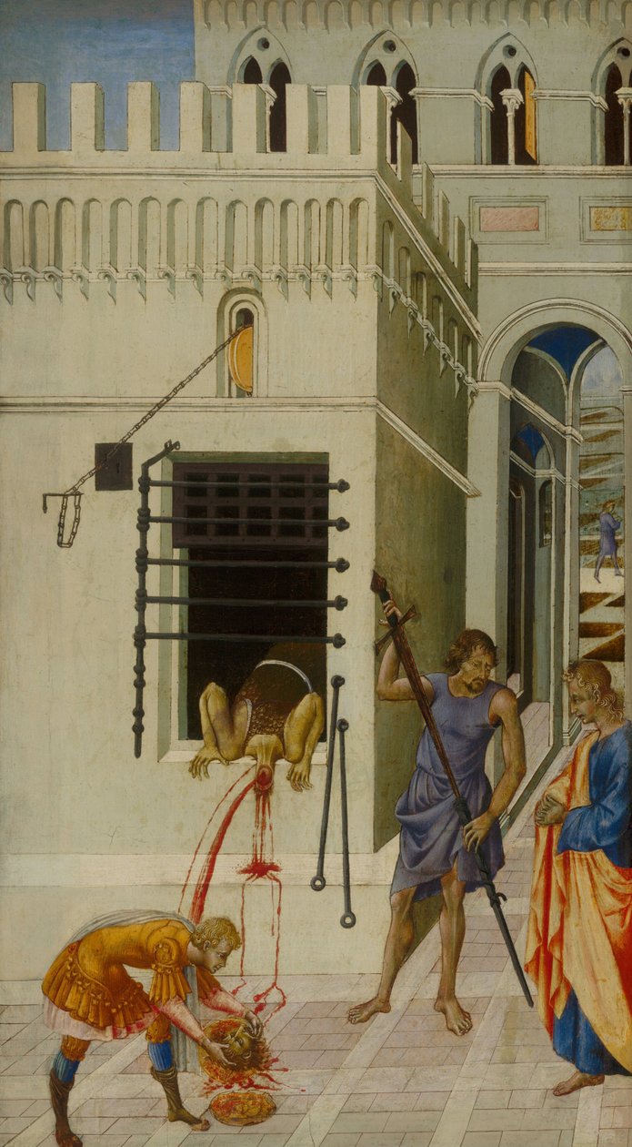 A decapitação de São João Batista, 1455-1460 de Giovanni di Paolo