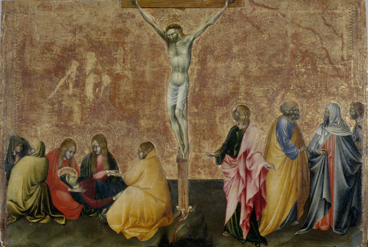 A Crucificação de Cristo, c.1445 (tempera em madeira de choupo) de Giovanni di Paolo di Grazia
