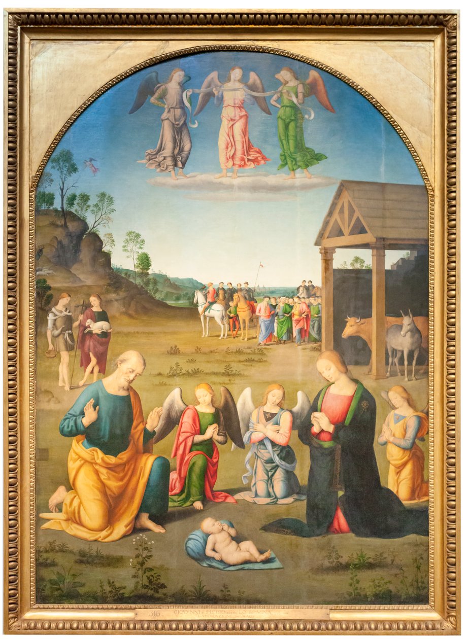 A Adoração dos Reis Magos (óleo sobre madeira) de Giovanni di Pietro (c.1450 1529)