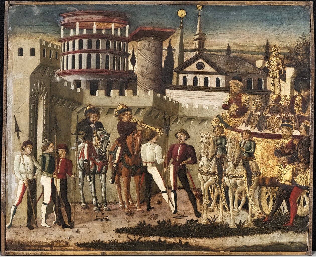 Cena de um triunfo antigo de Giovanni di Ser Giovanni Scheggia