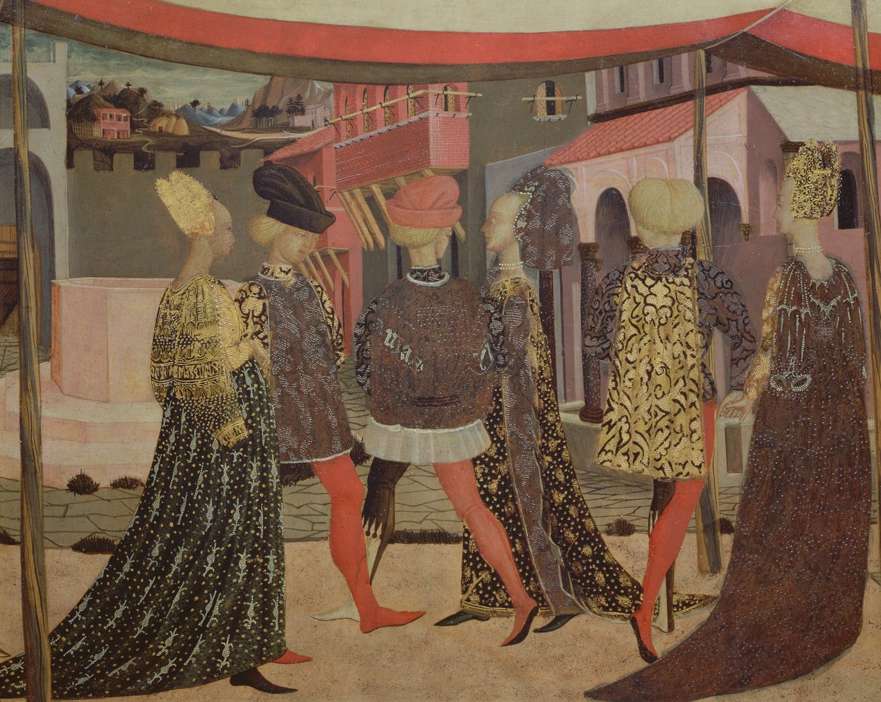 The Adimari Cassone, c.1450 (têmpera no painel) de Giovanni di Ser Giovanni Scheggia