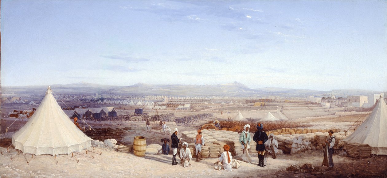 Acampamento de cavalaria indiana, Malta, 1878 de Girolamo Gianni