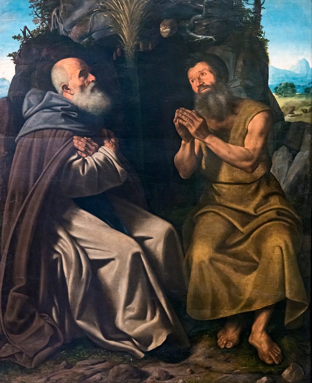Antônio o Grande e Paulo de Tebas de Girolamo Savoldo