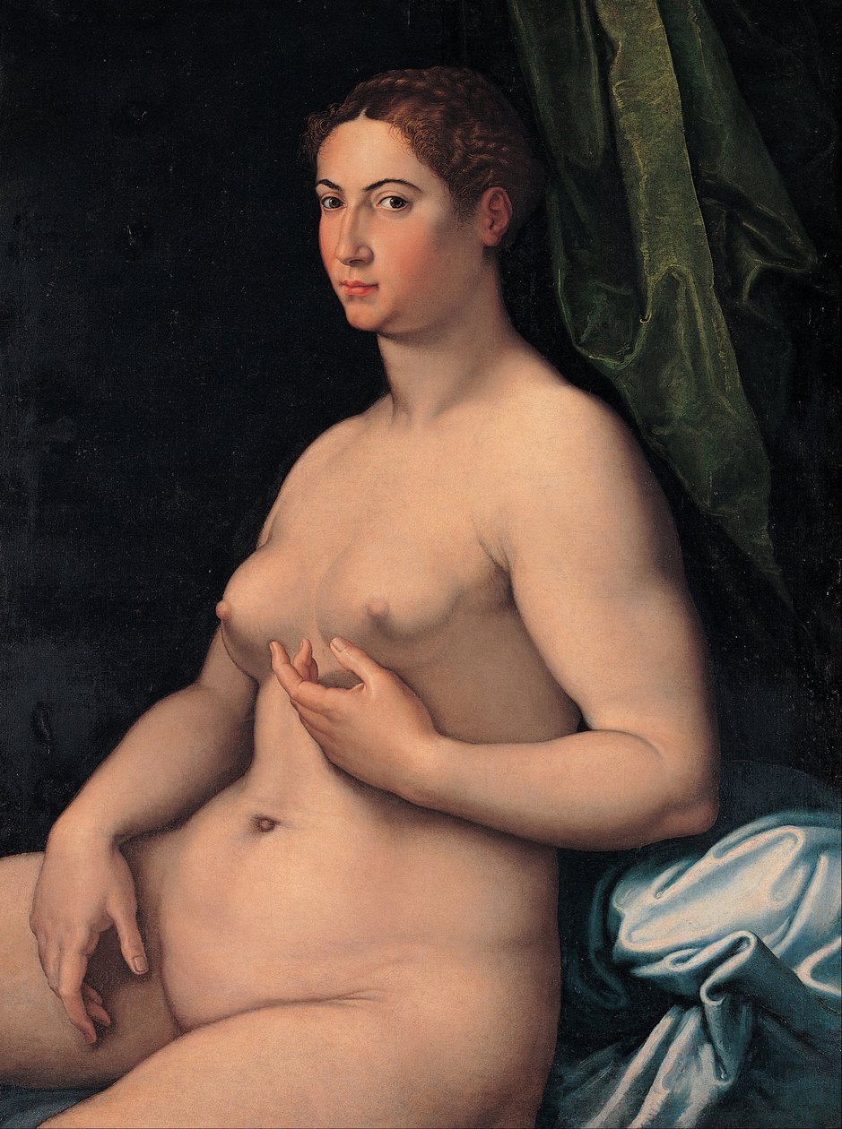 Uma mulher sentada de Girolamo Siciolante da Sermoneta