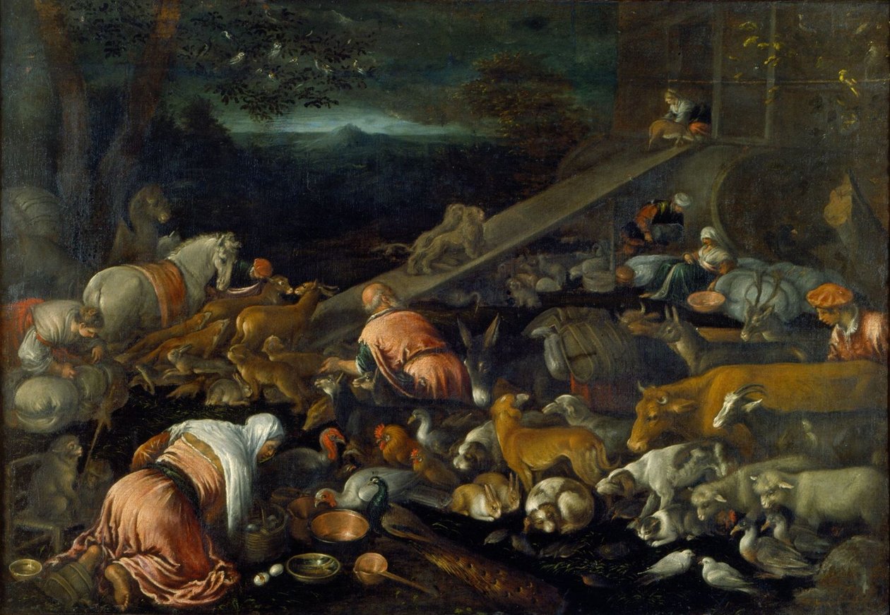 A entrada de animais na arca de Noé de Girolamo da Ponte
