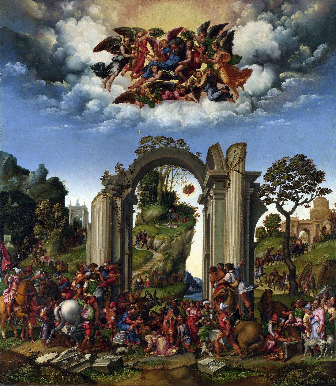 Adoração dos Magos de Girolamo da Treviso the Younger