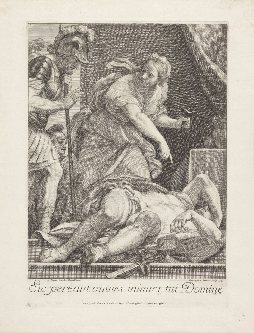 Jael mostra Barak o Sisera morto de Girolamo Ferroni