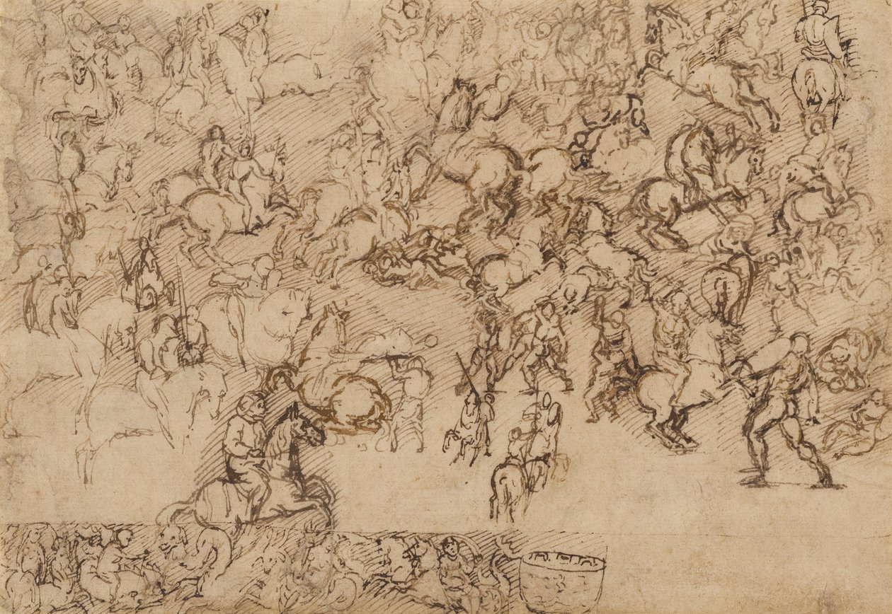 Cena de batalha de Girolamo Genga