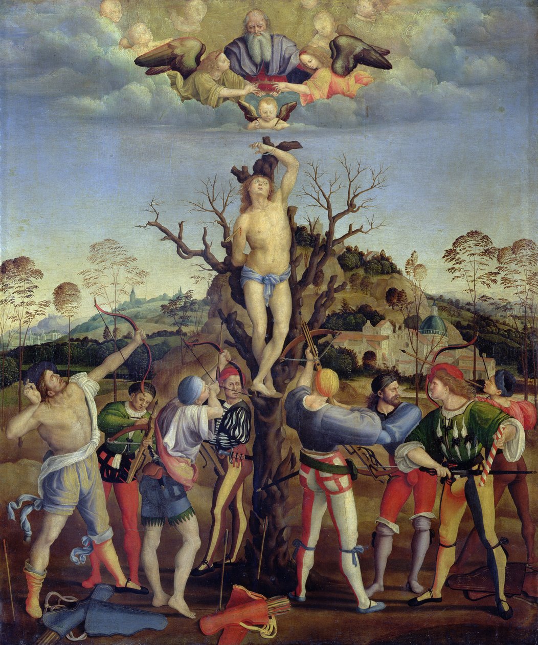 O martírio de são Sebastião de Girolamo Genga