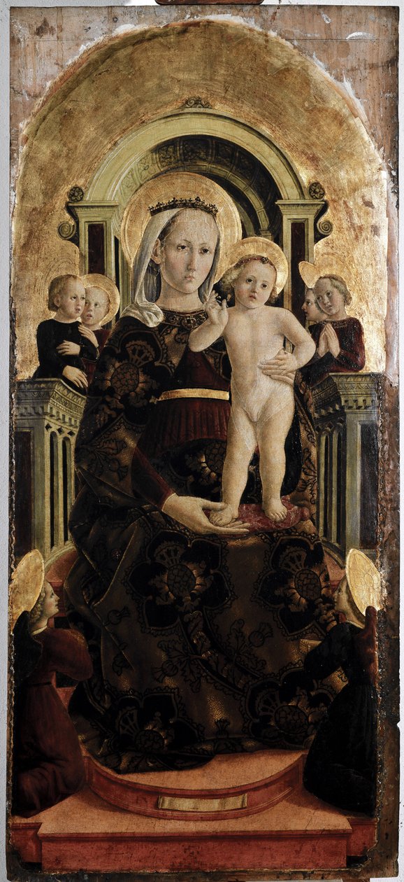 Virgem e Criança - Óleo sobre Painel de Girolamo Giovanni