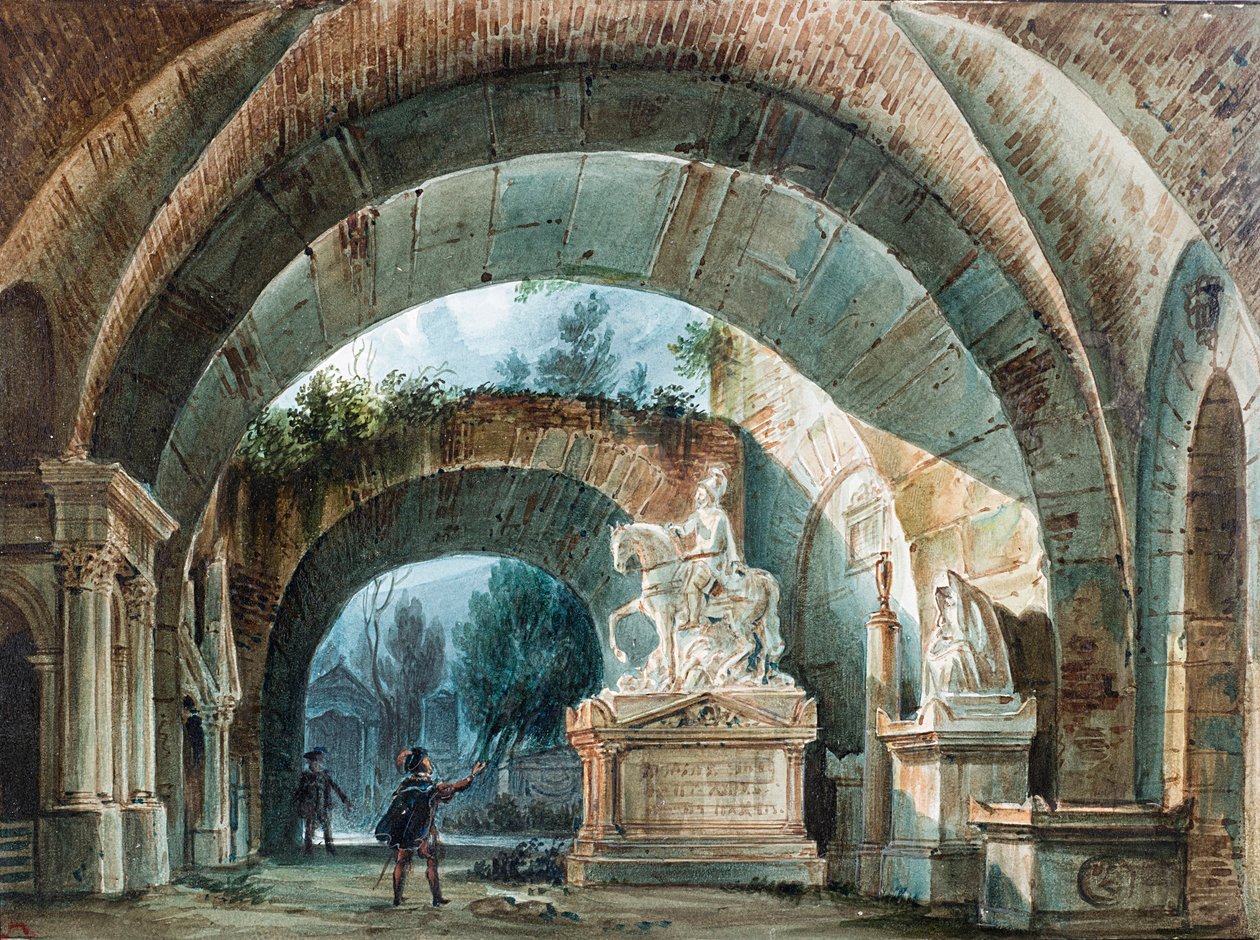 Cenário para a ópera Don Giovanni de Wolfgang Amadeus Mozart. de Girolamo Magnani