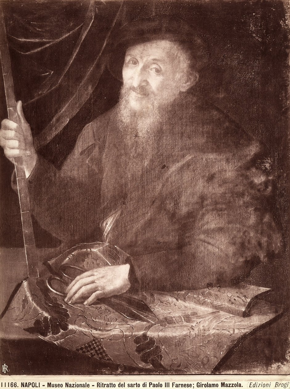 Retrato de um alfaiate, 1520-69 de Girolamo Mazzola Bedoli