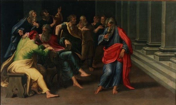 São João a beber do cálice envenenado de Girolamo Mazzola Bedoli