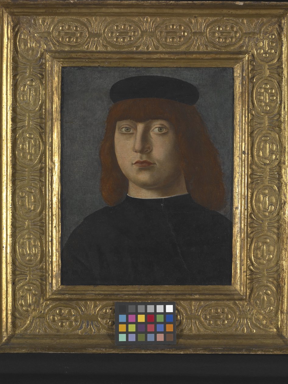 Retrato de um homem (óleo sobre madeira) de Girolamo Mocetto