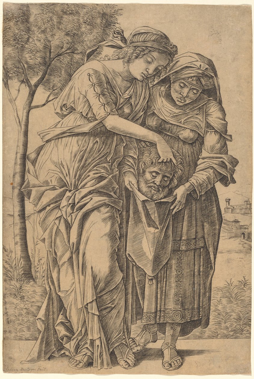 Judite com a Cabeça de Holofernes de Girolamo Mocetto after Andrea Mantegna