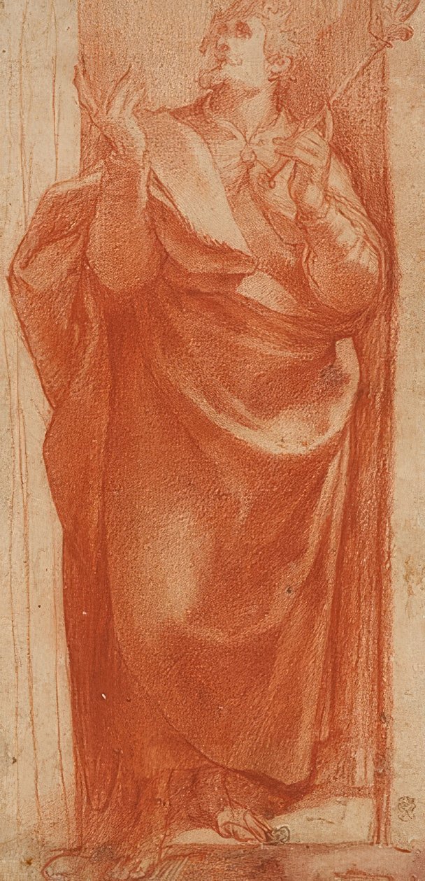Rei santo de pé. Por volta de 1570-80  de Girolamo Muziano
