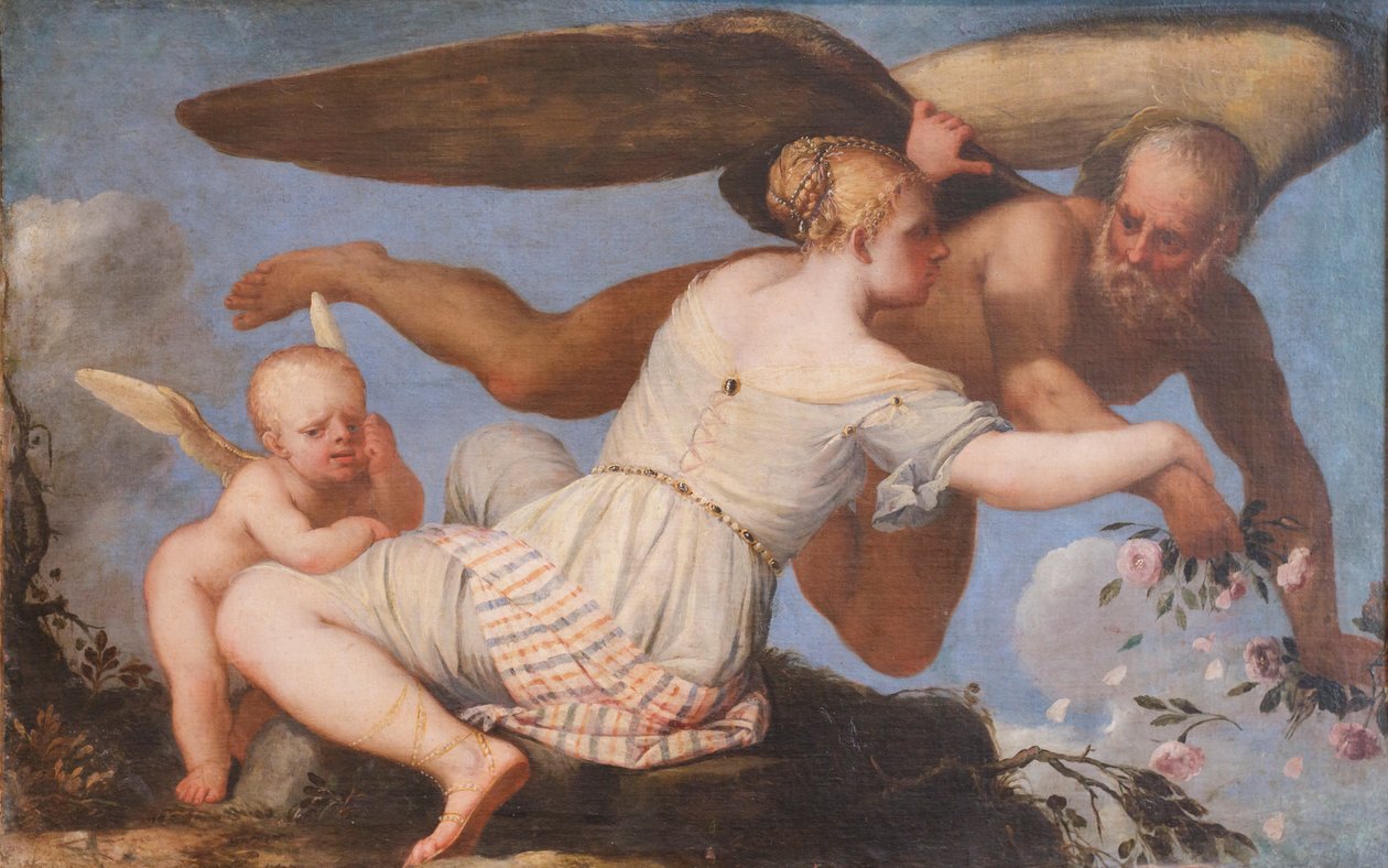 Alegoria da fuga do tempo, c. 1755-1759 (óleo sobre tela) de Girolamo Pellegrini