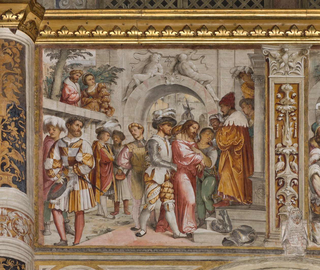 Nave Central, Quinta Espanha do Sul, Cristo antes de Pilatos, Girolamo Romanino de Girolamo Romanino