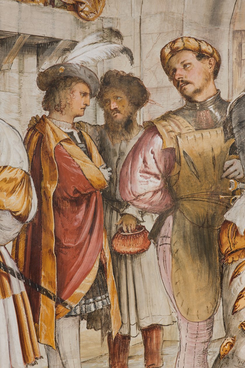 Nave Central, Quinta Espanha do Sul, Cristo em frente a Pilatos, Girolamo Romanino de Girolamo Romanino