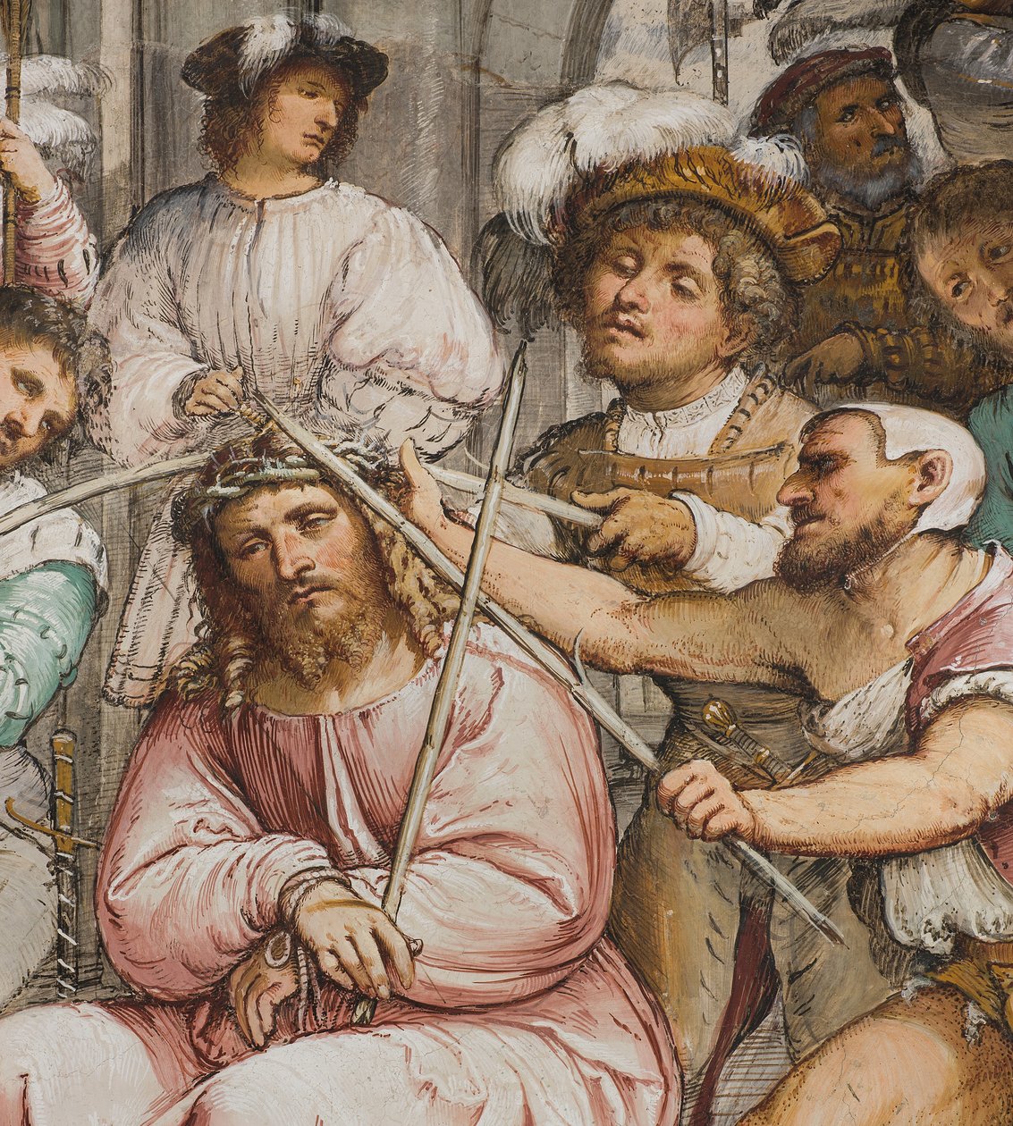 Nave Central, Quarta Espanha do Sul, Coroação de Espinhos, Girolamo Romanino de Girolamo Romanino