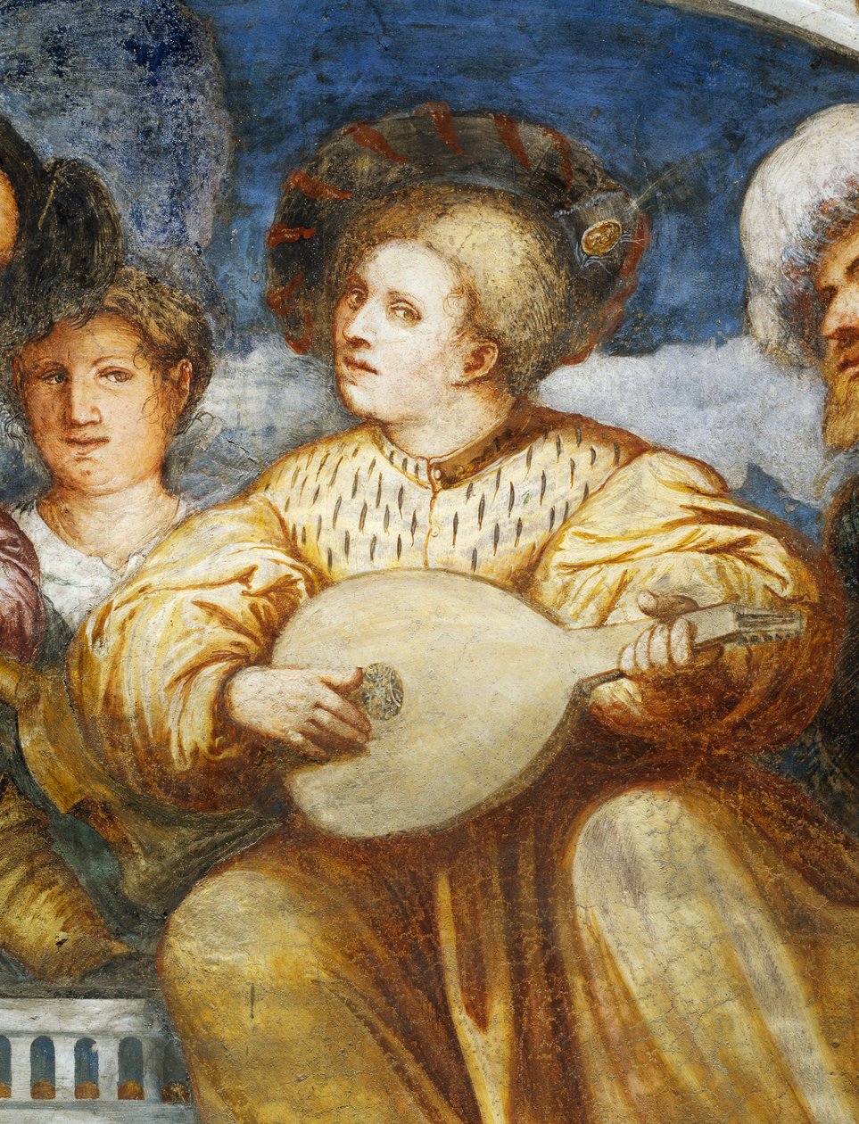 Concerto, tocador de bandolim entre os pretendentes de Girolamo Romanino