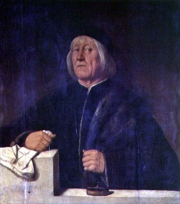 Retrato do Folengo Teófilo (painel) de Girolamo Romanino