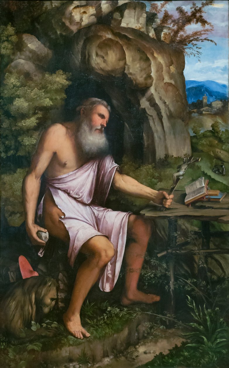 O penitente São Jerónimo de Girolamo Romanino