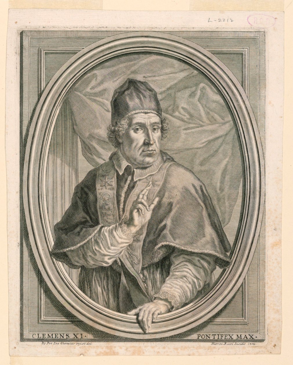 Retrato do Papa Clemente XI de Girolamo Rossi