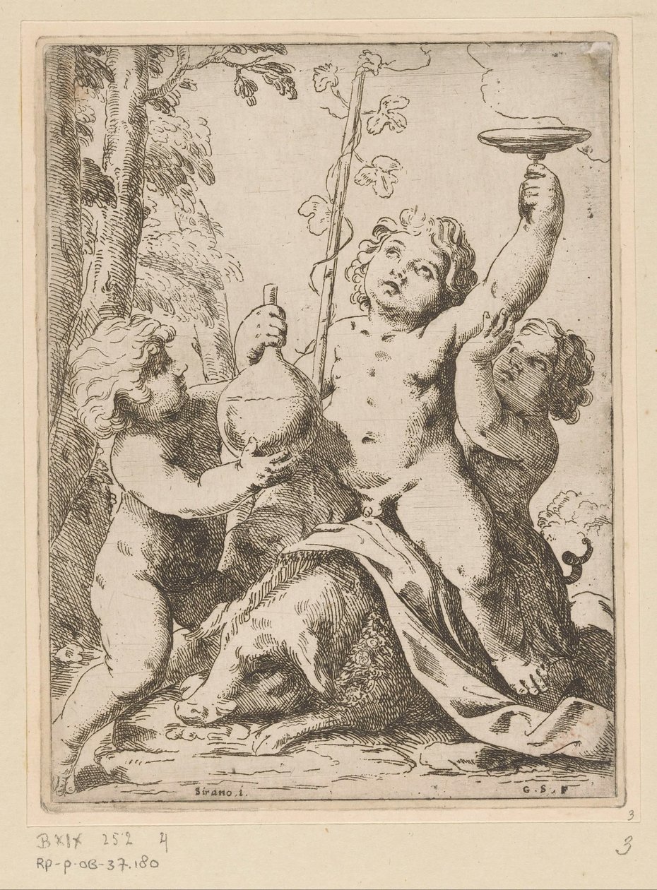 Bacanal com três jovens de Girolamo Scarselli