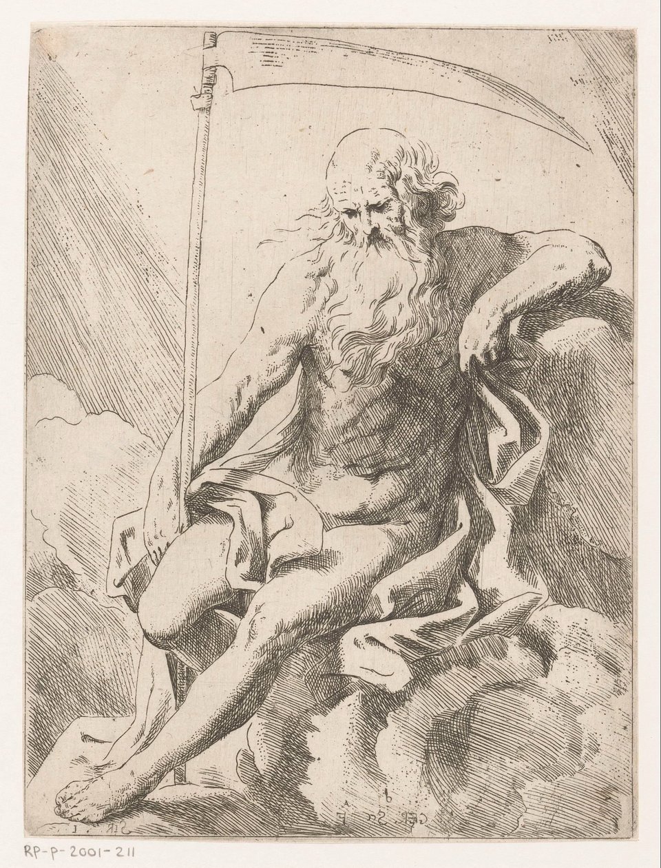 Saturno com foice de Girolamo Scarselli