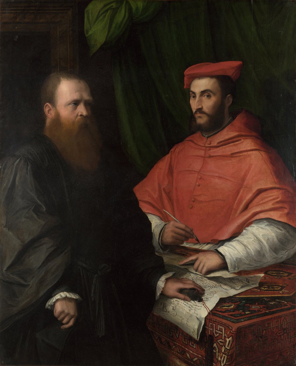 Cardeal Ippolito de Medici e Monsenhor Mario Bracci, depois de 1532 de Girolamo da Carpi