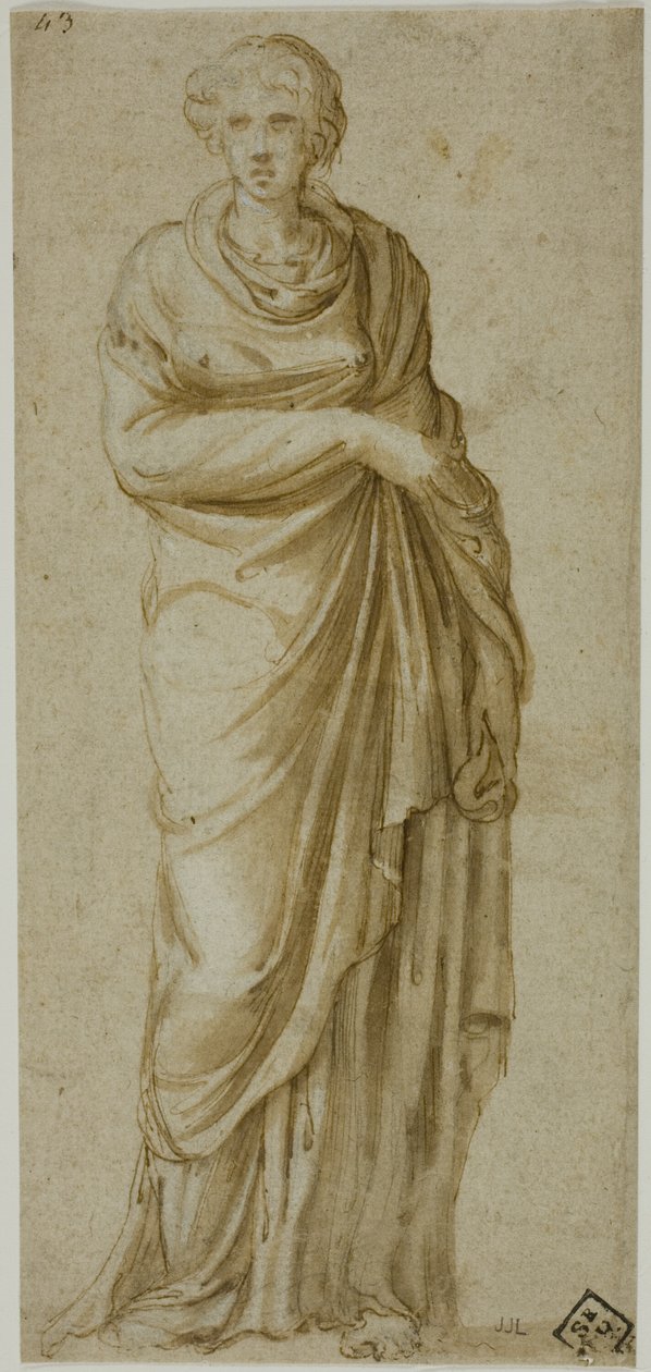 Figura Permanente Fêmea Drapeada de Girolamo da Carpi