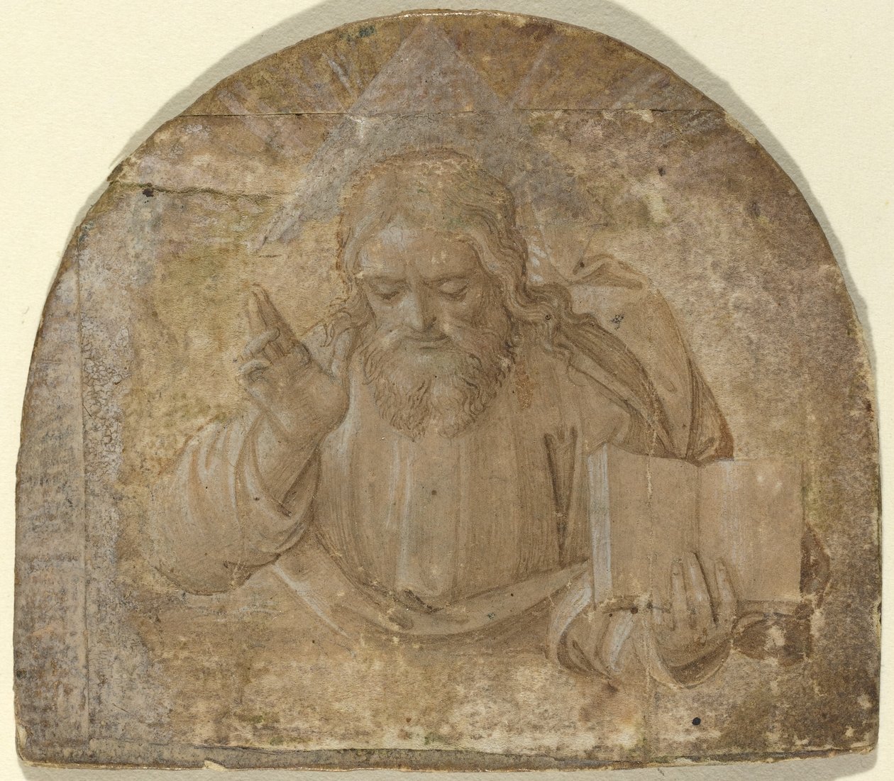 Deus Pai com Sua Mão Direita Erguida em Bênção de Girolamo dai Libri