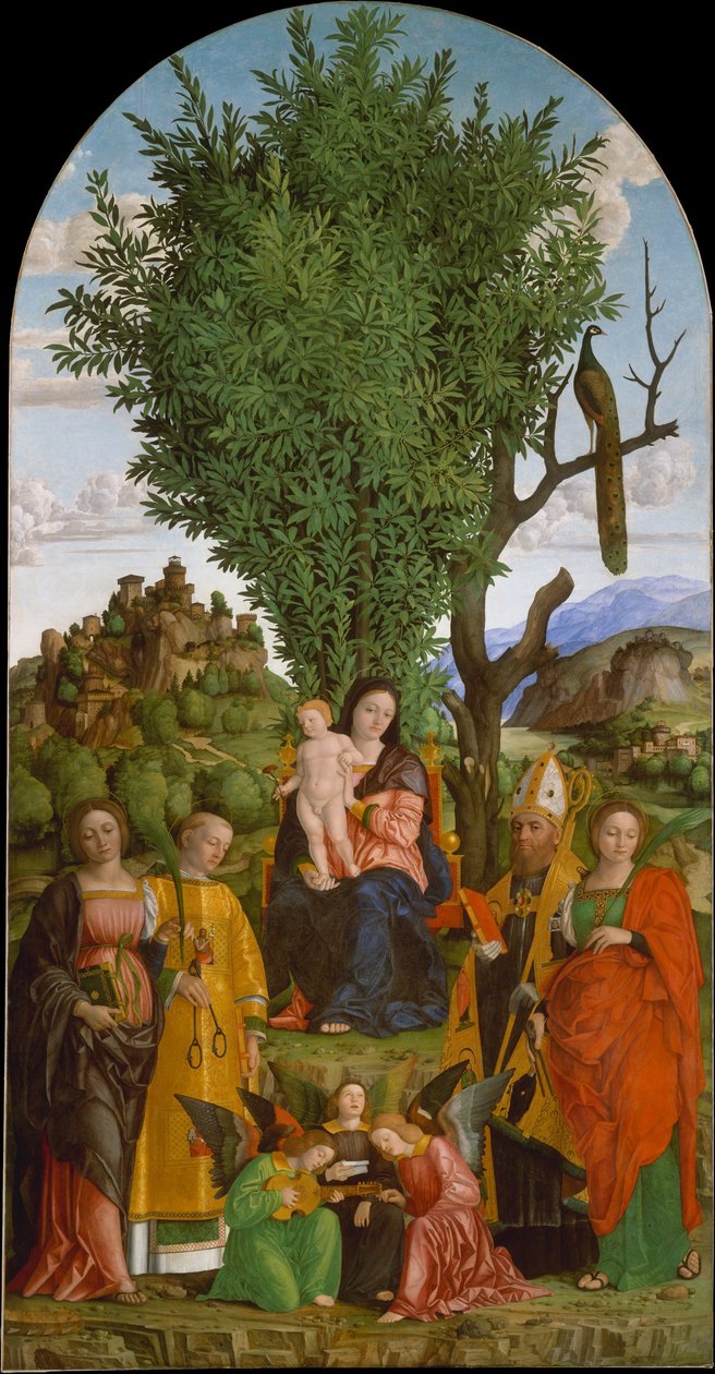 Madona e Menino com Santos de Girolamo dai Libri
