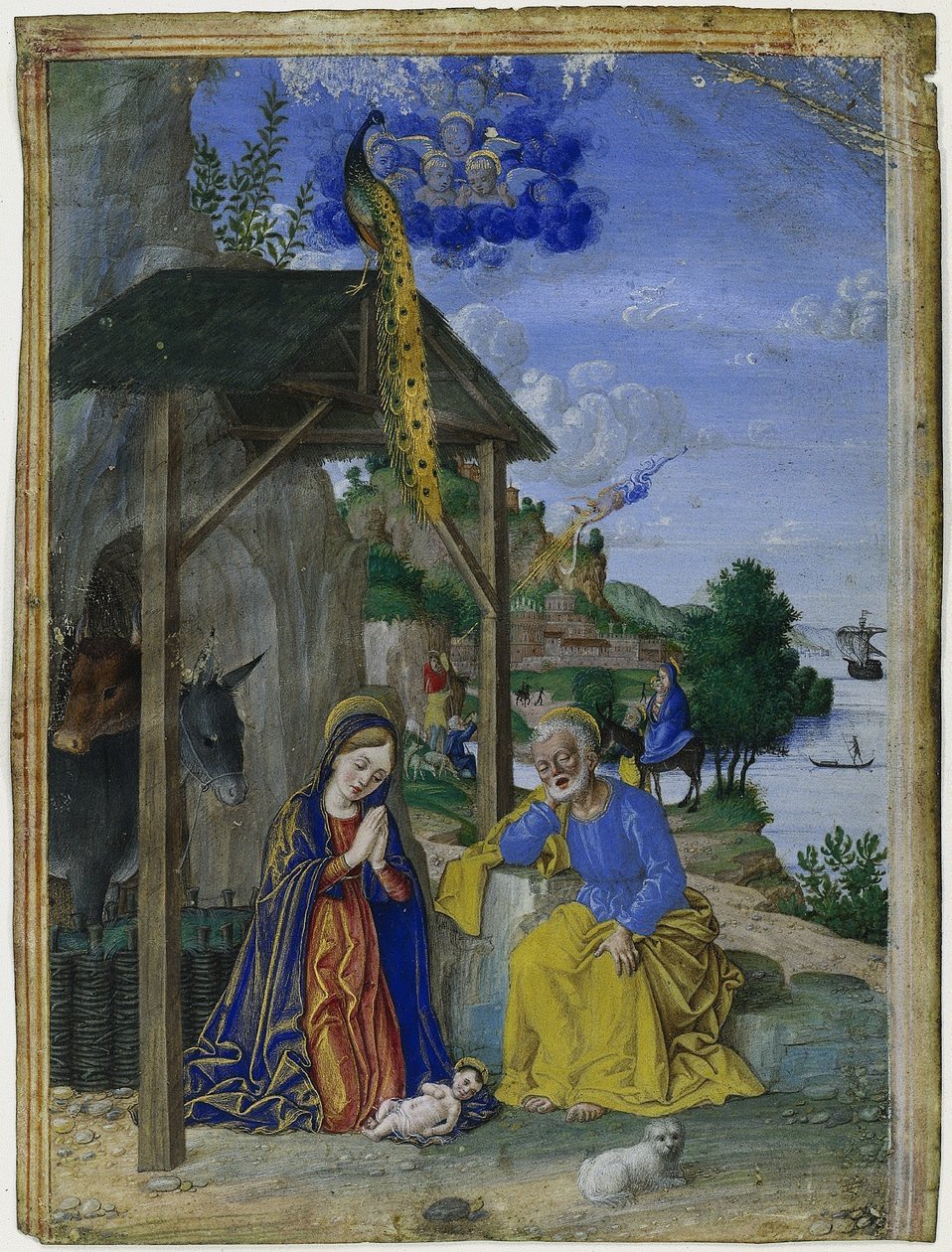 Miniatura única: a natividade, c. 1515 de Girolamo dai Libri