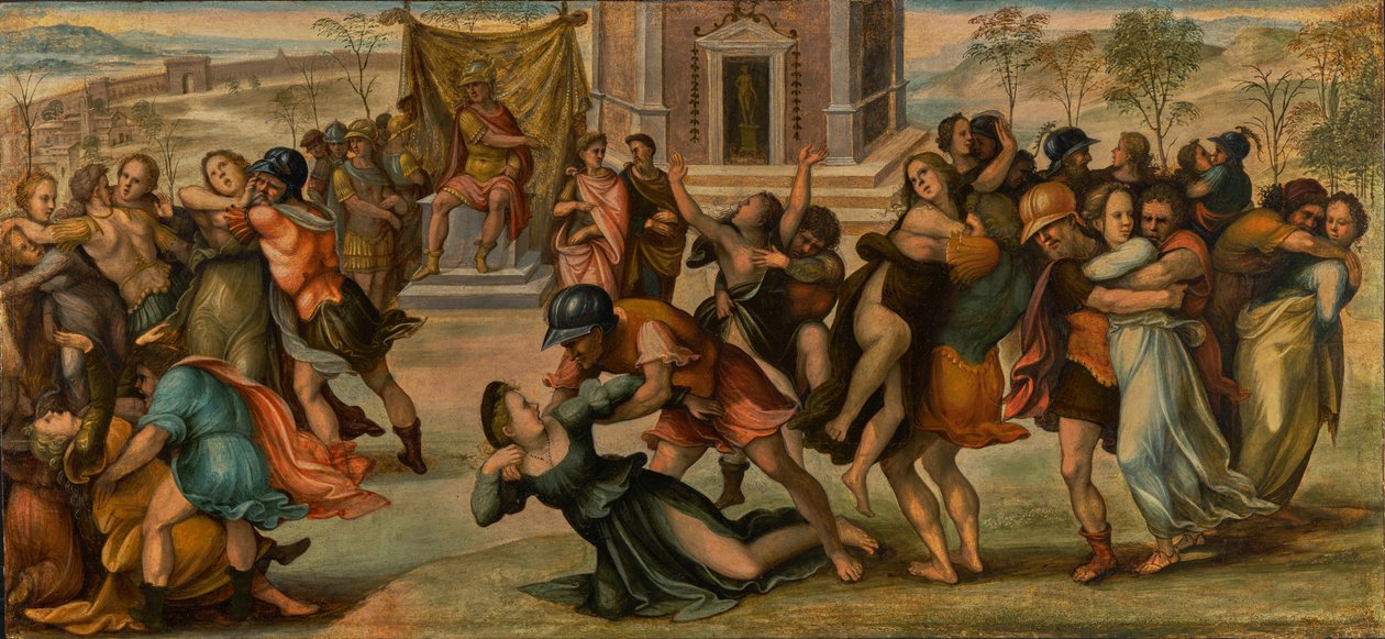 O rapto das sabinas de Girolamo del Pacchia