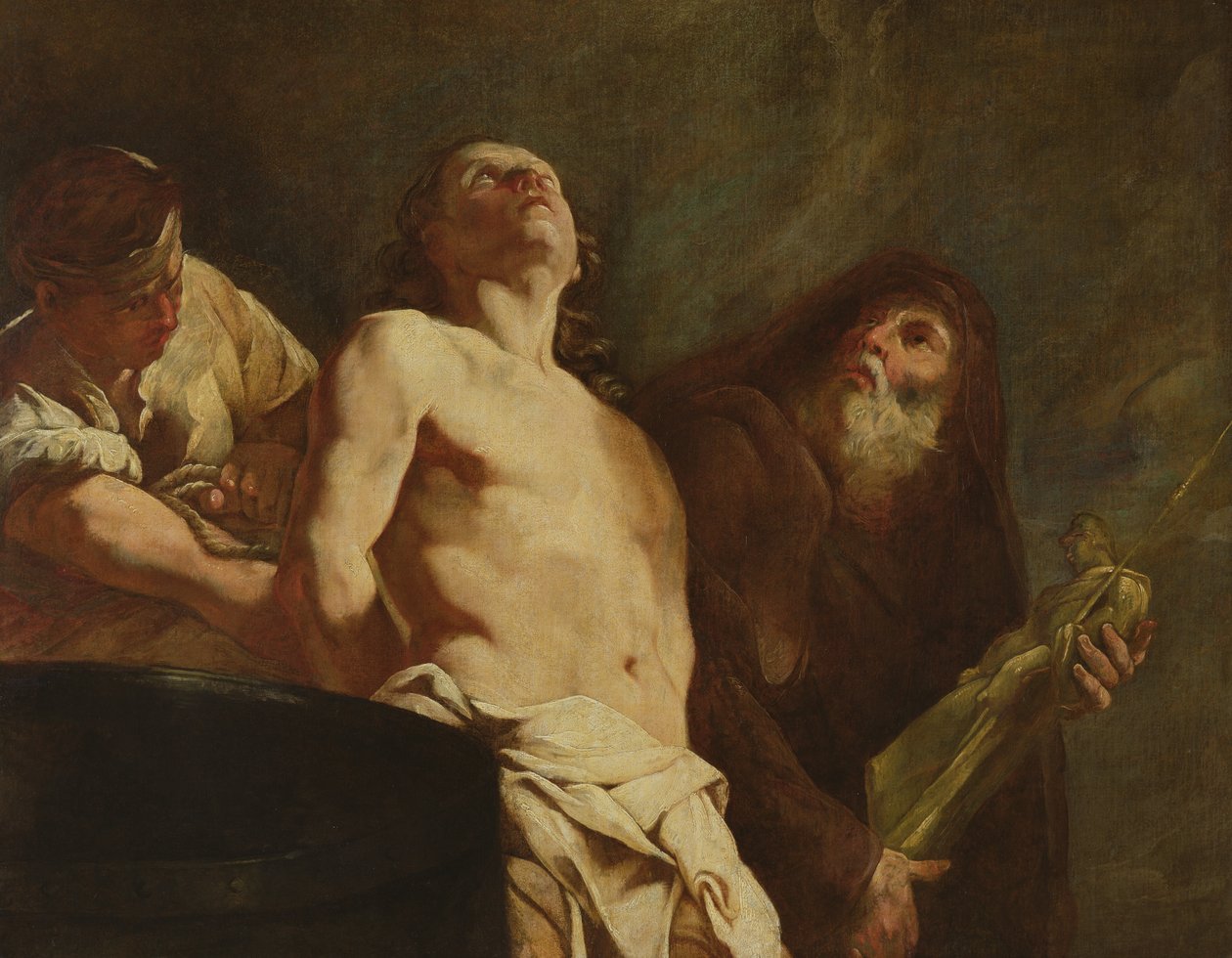 O martírio de São João Evangelista, c.1730 de Giulia Lama