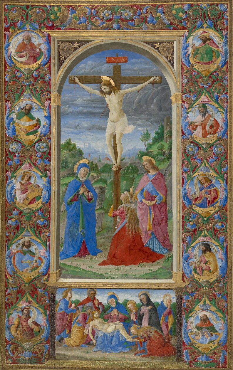 Folha do Missal de Inocêncio VIII de Giuliano Amadei