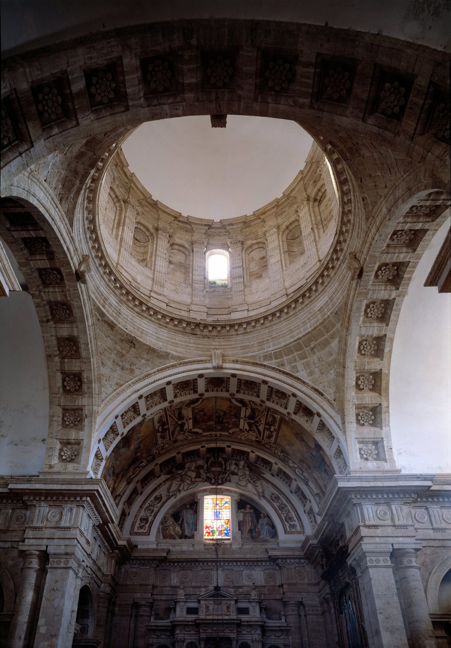 Vista interior da Igreja de San Biagio (1518-1545) de Giuliano Giamberti da Sangallo