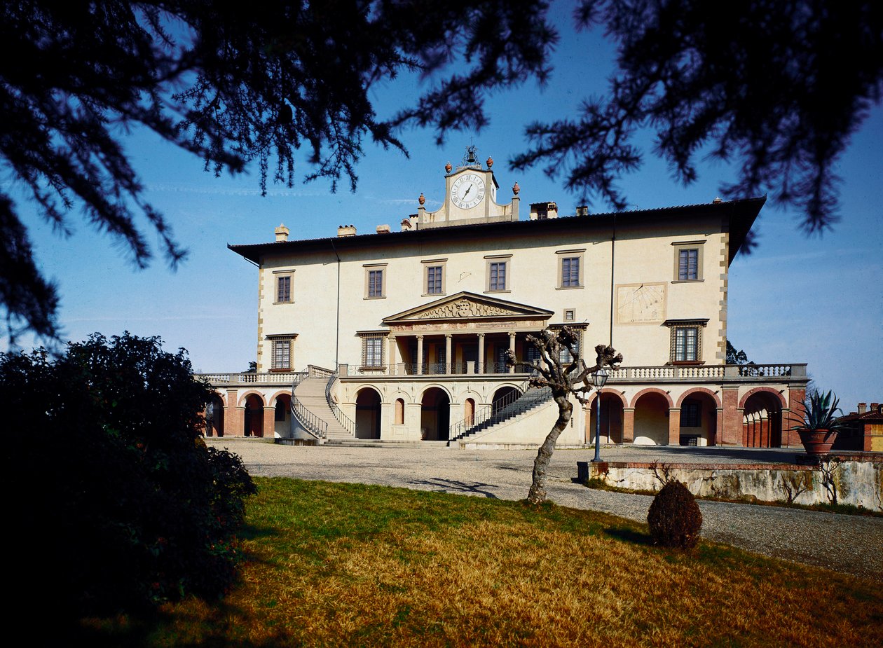 Villa Medicis (Villa Medicea); Vista de Villa Ambra a Poggio a Caiano iniciada em 1485 num projecto de Giuliano da Sangallo. de Giuliano Giamberti da Sangallo