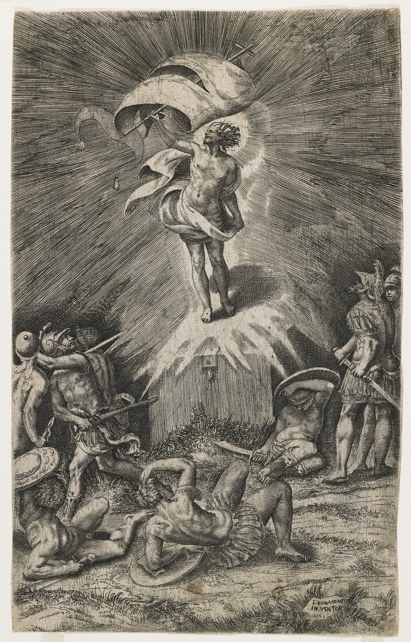A ressurreição, 1561 de Giulio Bonasone