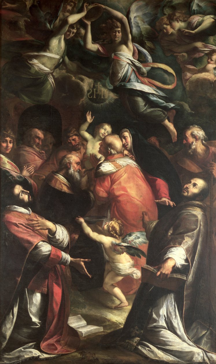 Circuncisão de Cristo com Santo Inácio de Loyola e São Francisco Xavier de Giulio Cesare Procaccini