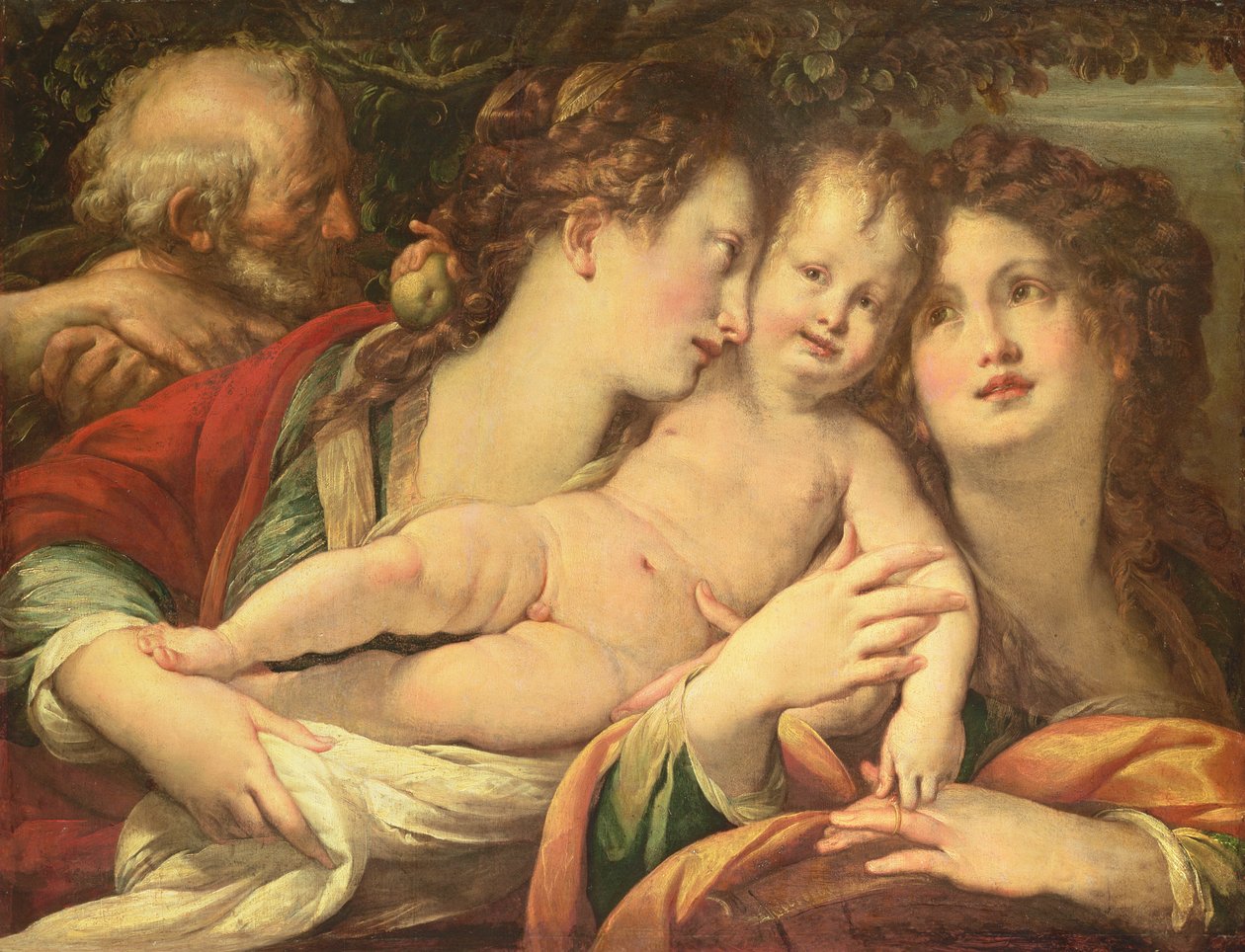 O Casamento Místico de Santa Catarina, c.1610 (painel) de Giulio Cesare Procaccini